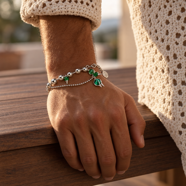 Brain Stimulation Neural Chain Bracelet worn