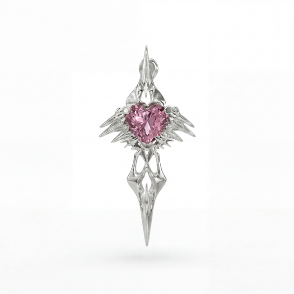 SpaceTrash BAD ANGLE EARRING PINK ARMOR - Sustainable Streetwear Jewelry from Recycled Silver