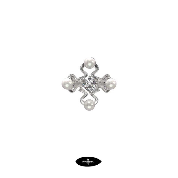 SpaceTrash Orbital Bloom Fragment Ring - Sustainable Streetwear Jewelry from Recycled Silver