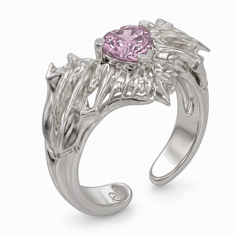 BAD ANGEL Brutalist Ring