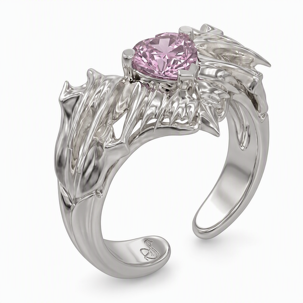 BAD ANGEL Brutalist Ring
