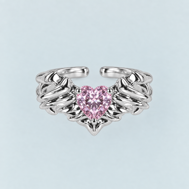 BAD ANGEL Brutalist Ring