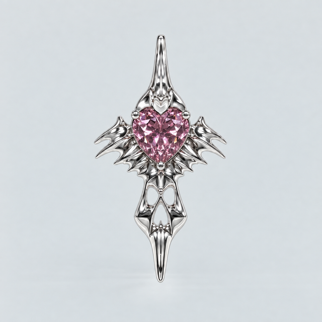 BAD ANGEL Pink Armor Earring