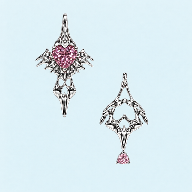 BAD ANGEL Pink A/B Earring