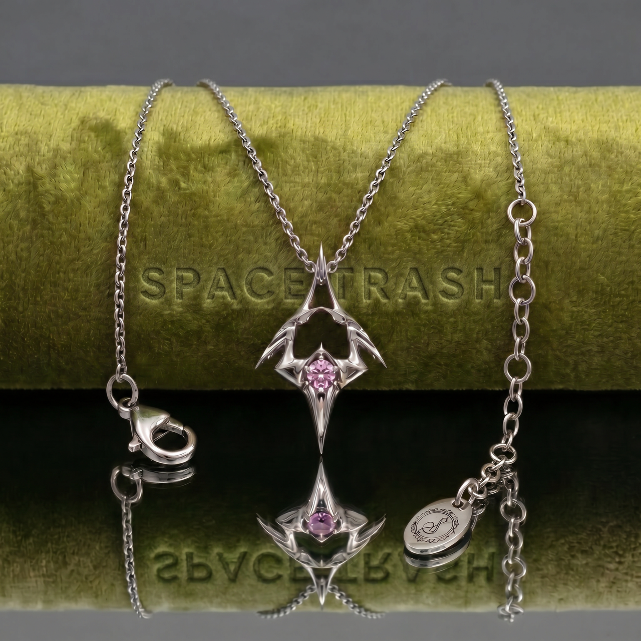 SpaceTrash BAD ANGLE NECKLACE - Sustainable Streetwear Jewelry from Recycled Silver