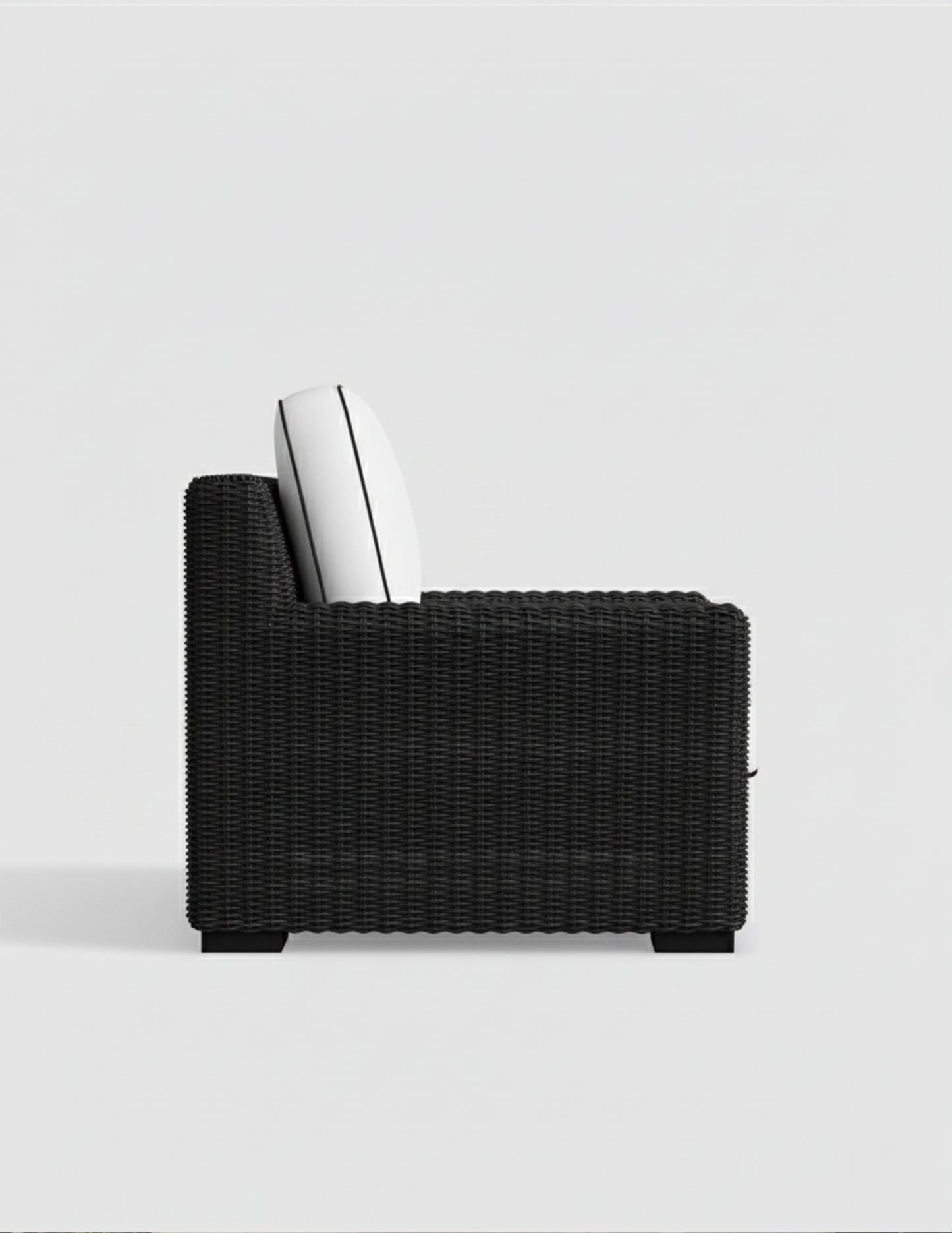 Black All-Weather Wicker Outdoor Sofa