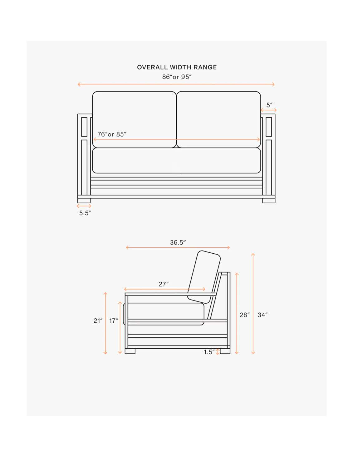 Black All-Weather Wicker Outdoor Sofa