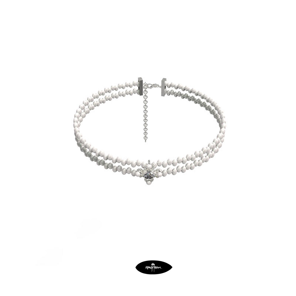 SpaceTrash Orbital Bloom Fragment Necklace - Sustainable Streetwear Jewelry from Recycled Silver