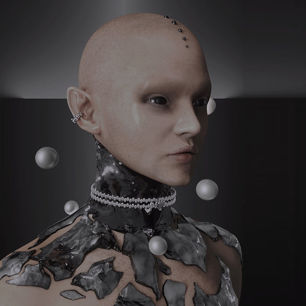 Orbital Bloom Fragment Necklace worn