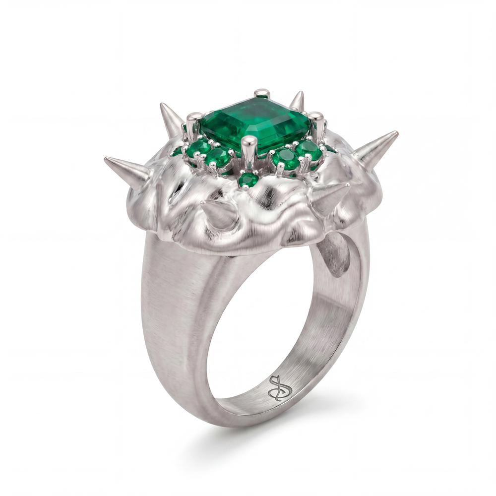 SpaceTrash BRAIN STIMULATION - CORE RING - Sustainable Streetwear Jewelry from Recycled Silver