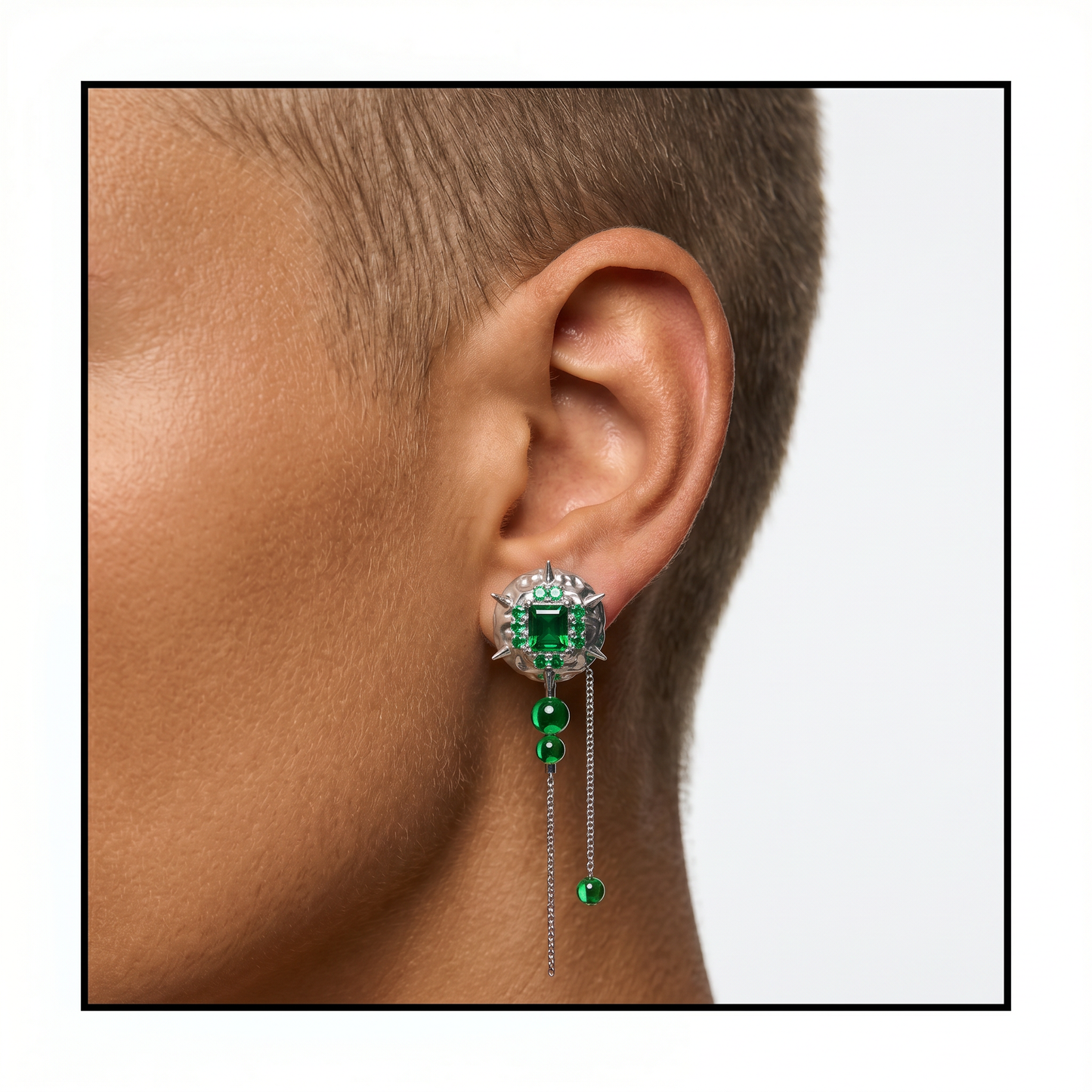 SpaceTrash BRAIN STIMULATION - A/B EARRING SET - Sustainable Streetwear Jewelry from Recycled Silver