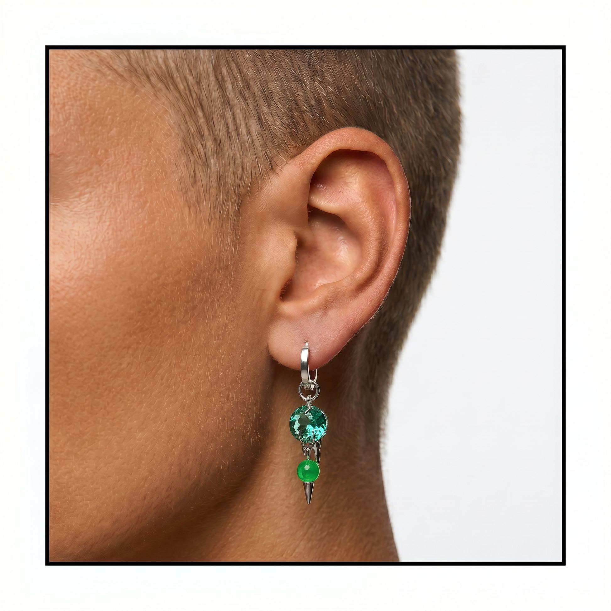 SpaceTrash BRAIN STIMULATION - A/B EARRING SET - Sustainable Streetwear Jewelry from Recycled Silver